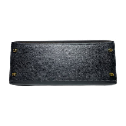 Hermes Kelly 28 Black Epsom Gold Hardware