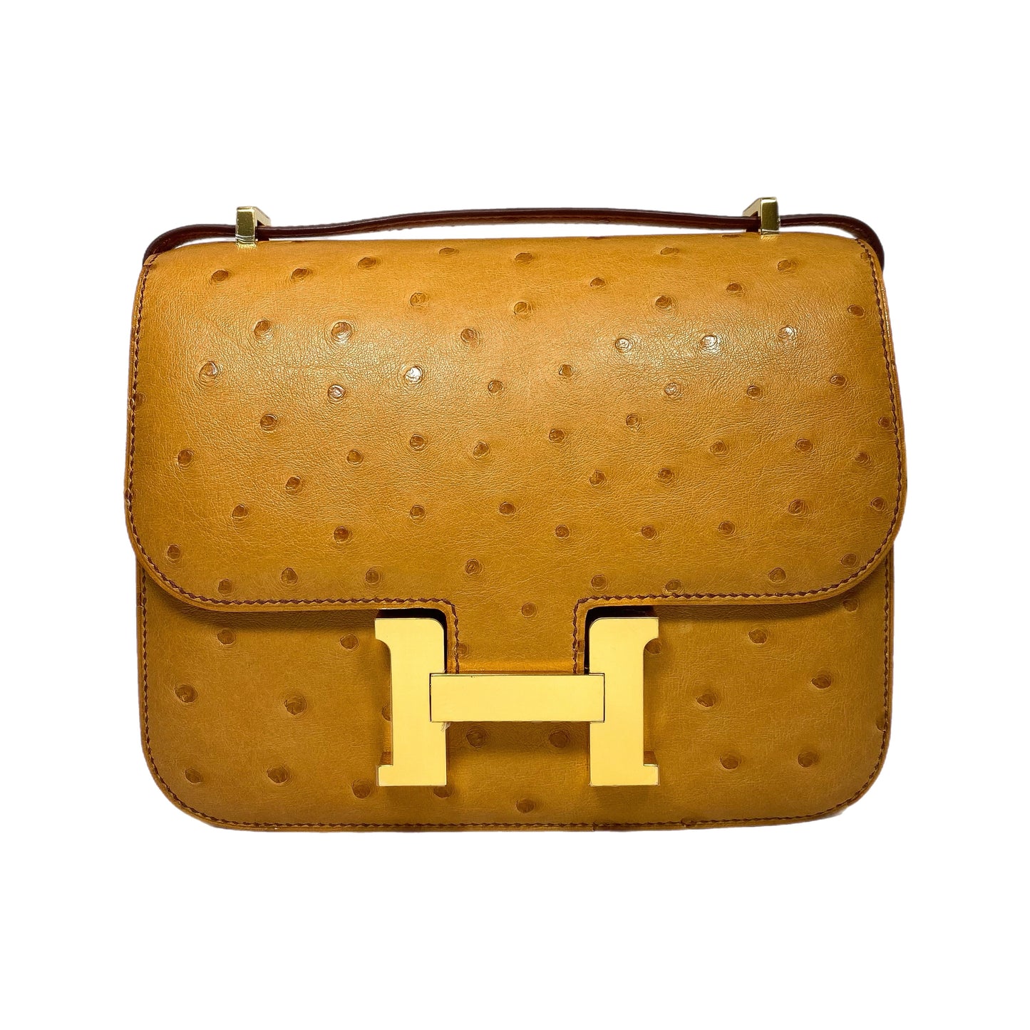 Hermes Constance 18 Gold Ostrich Gold Hardware