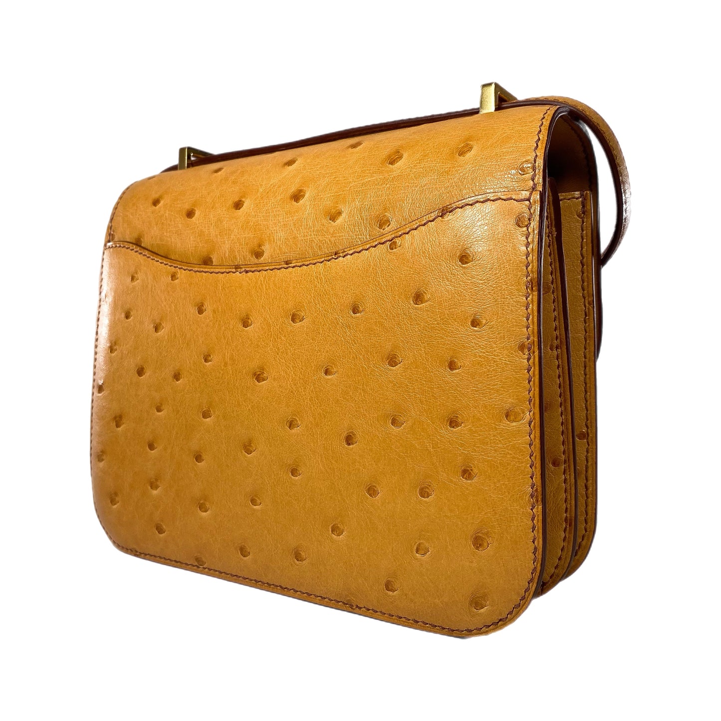 Hermes Constance 18 Gold Ostrich Gold Hardware