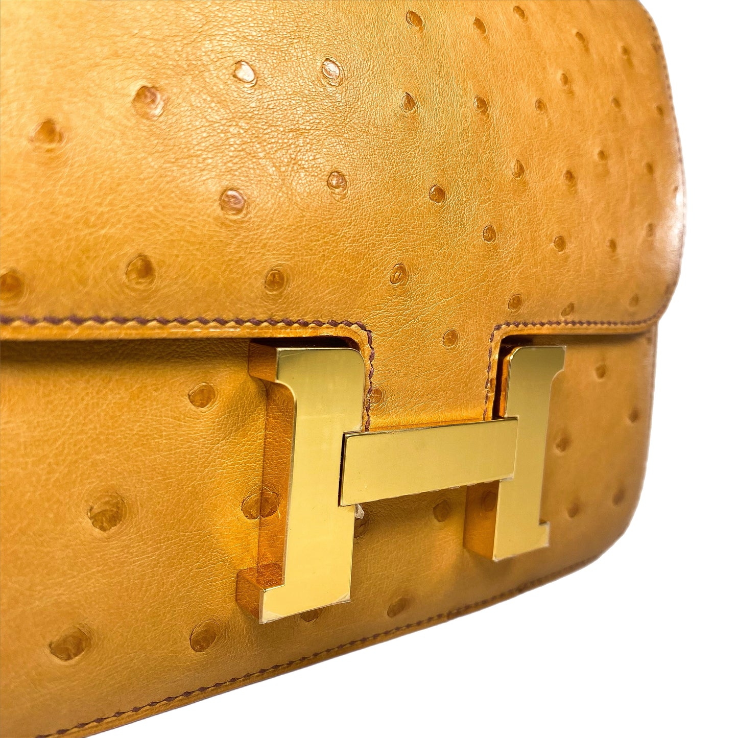 Hermes Constance 18 Gold Ostrich Gold Hardware