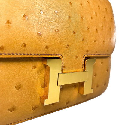 Hermes Constance 18 Gold Ostrich Gold Hardware