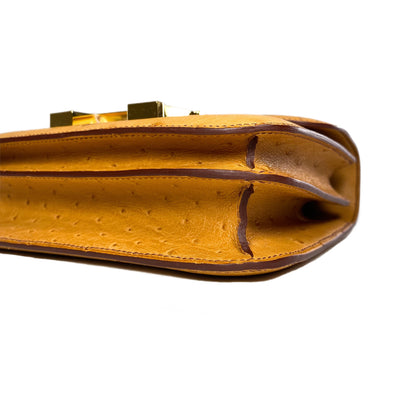 Hermes Constance 18 Gold Ostrich Gold Hardware