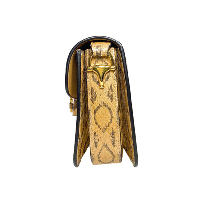 Gucci Beige Python Horsebit 1955 Shoulder Bag