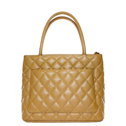 Chanel Beige Medallion Tote Bag