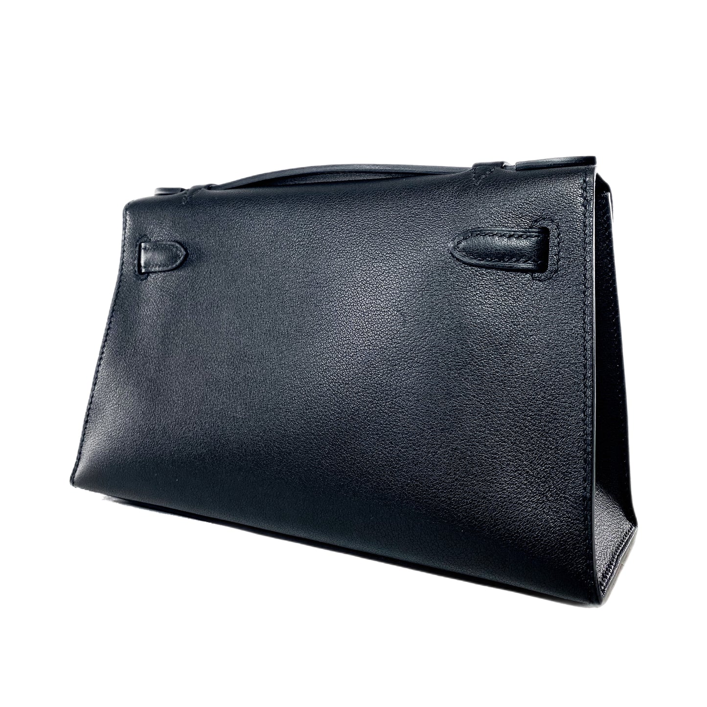 Hermes Kelly Pochette Noir Madame Gold Hardware
