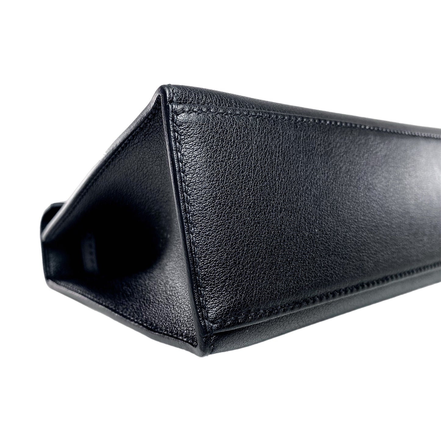 Hermes Kelly Pochette Noir Madame Gold Hardware