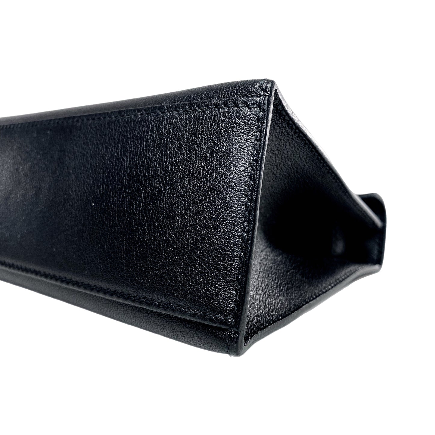 Hermes Kelly Pochette Noir Madame Gold Hardware