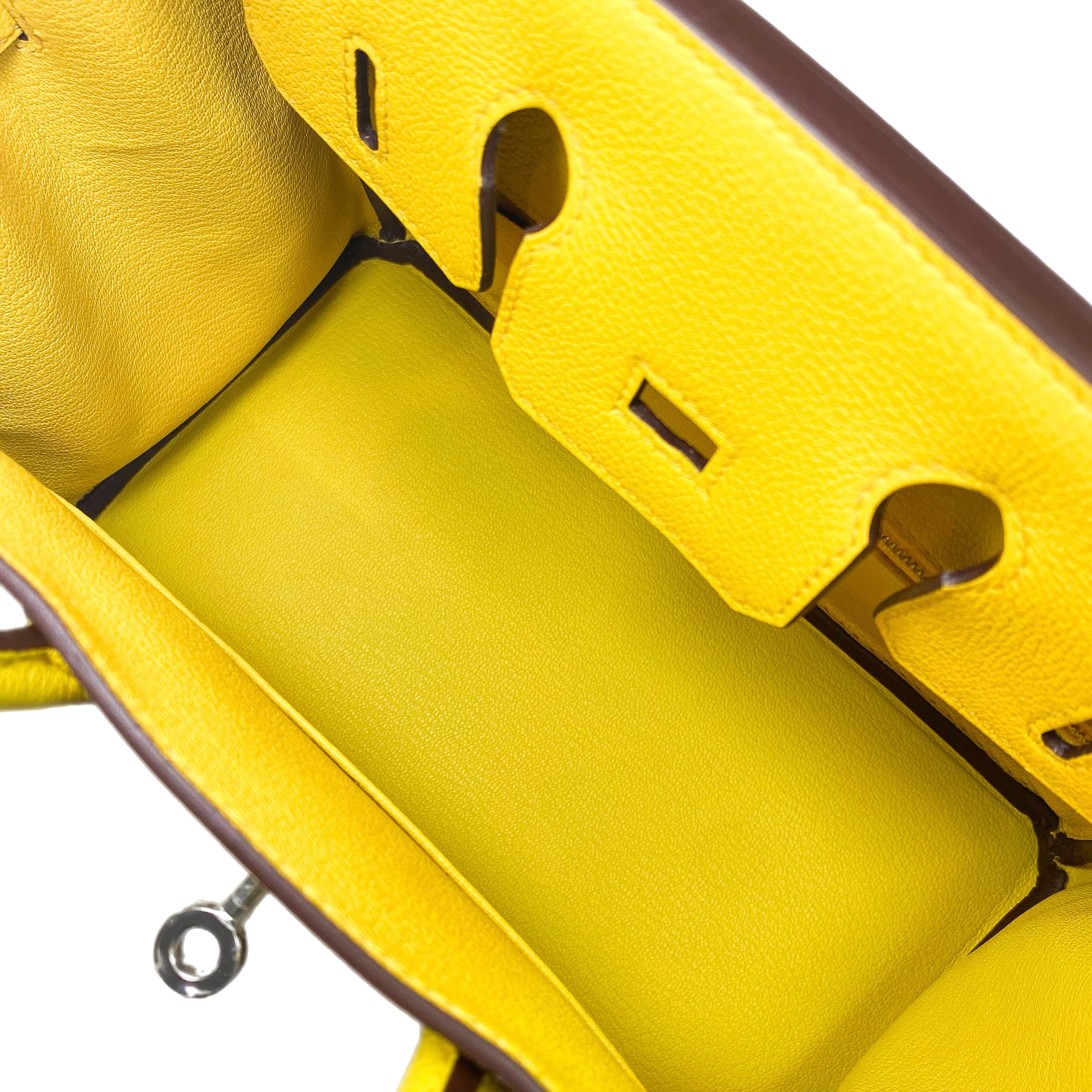 Hermes Birkin 25 Jaune de Naples Novillo Palladium Hardware