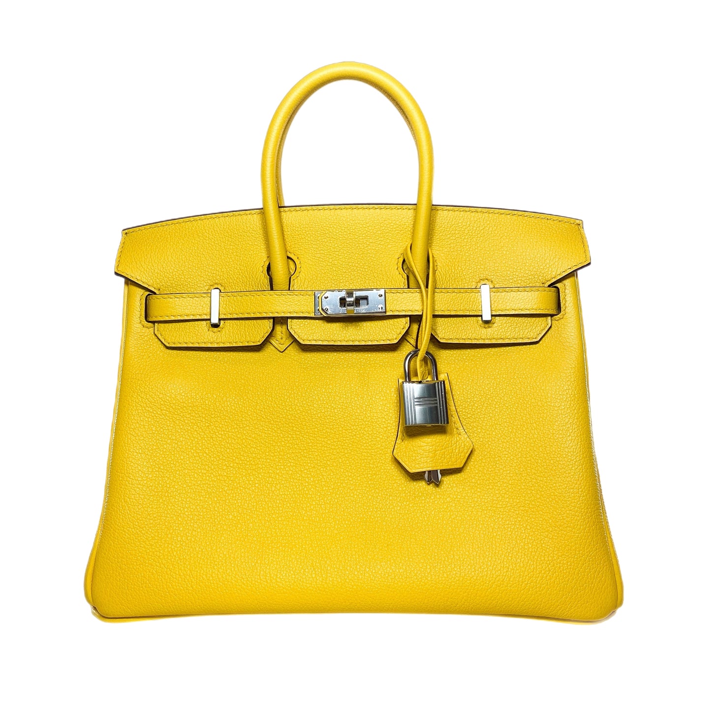 Hermes Birkin 25 Jaune de Naples Novillo Palladium Hardware