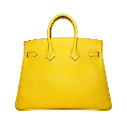 Hermes Birkin 25 Jaune de Naples Novillo Palladium Hardware