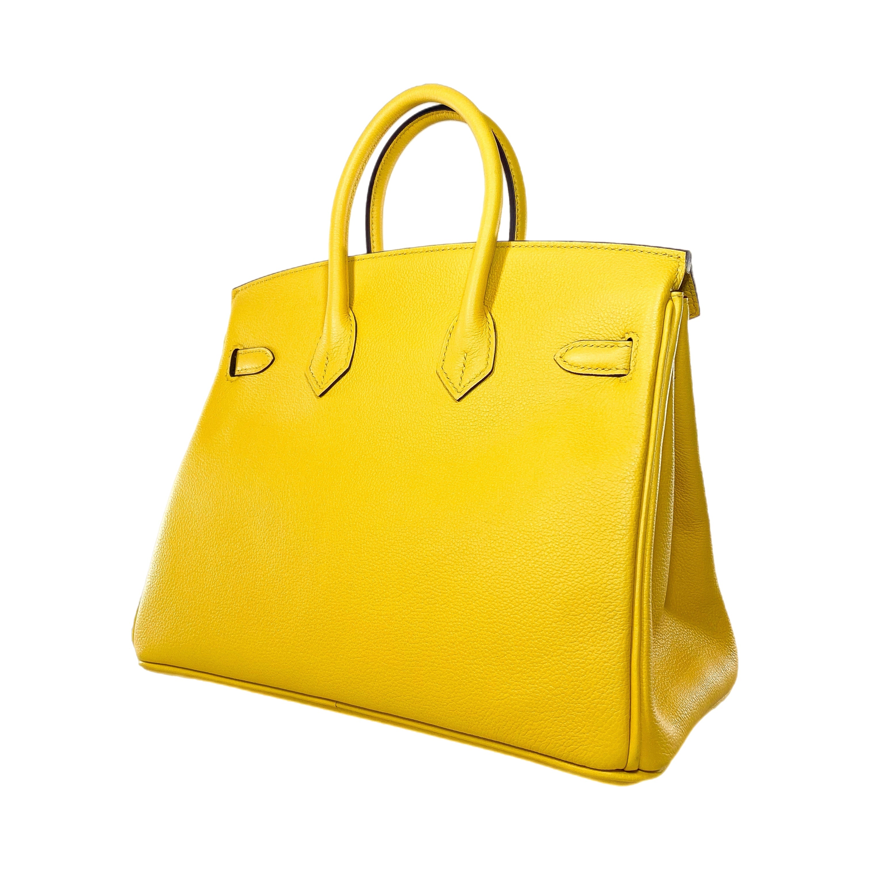 Hermes Birkin 25 Jaune de Naples Novillo Palladium Hardware