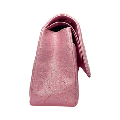 Chanel Iridescent Rose Pink Jumbo Double Flap Bag