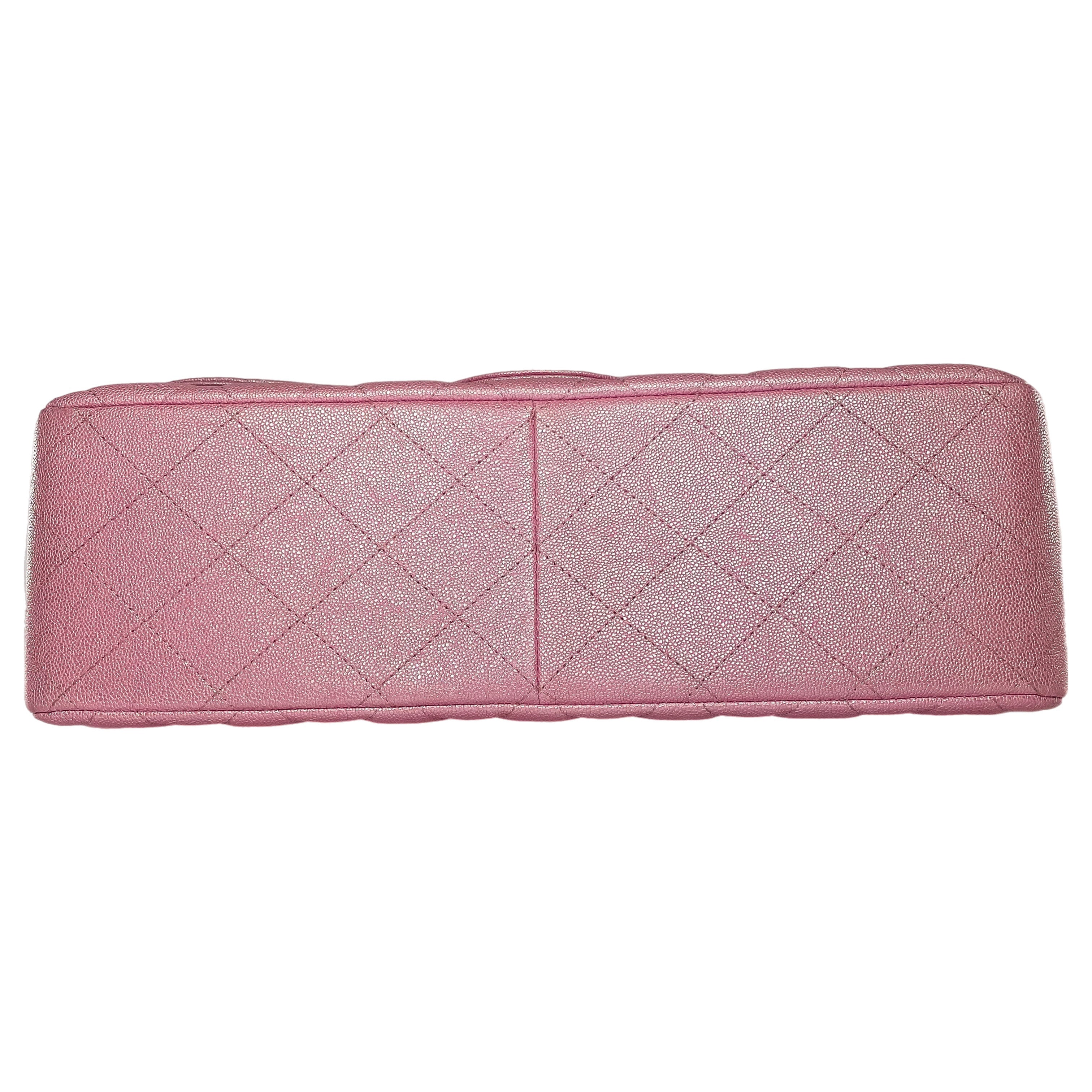 Chanel Iridescent Rose Pink Jumbo Double Flap Bag