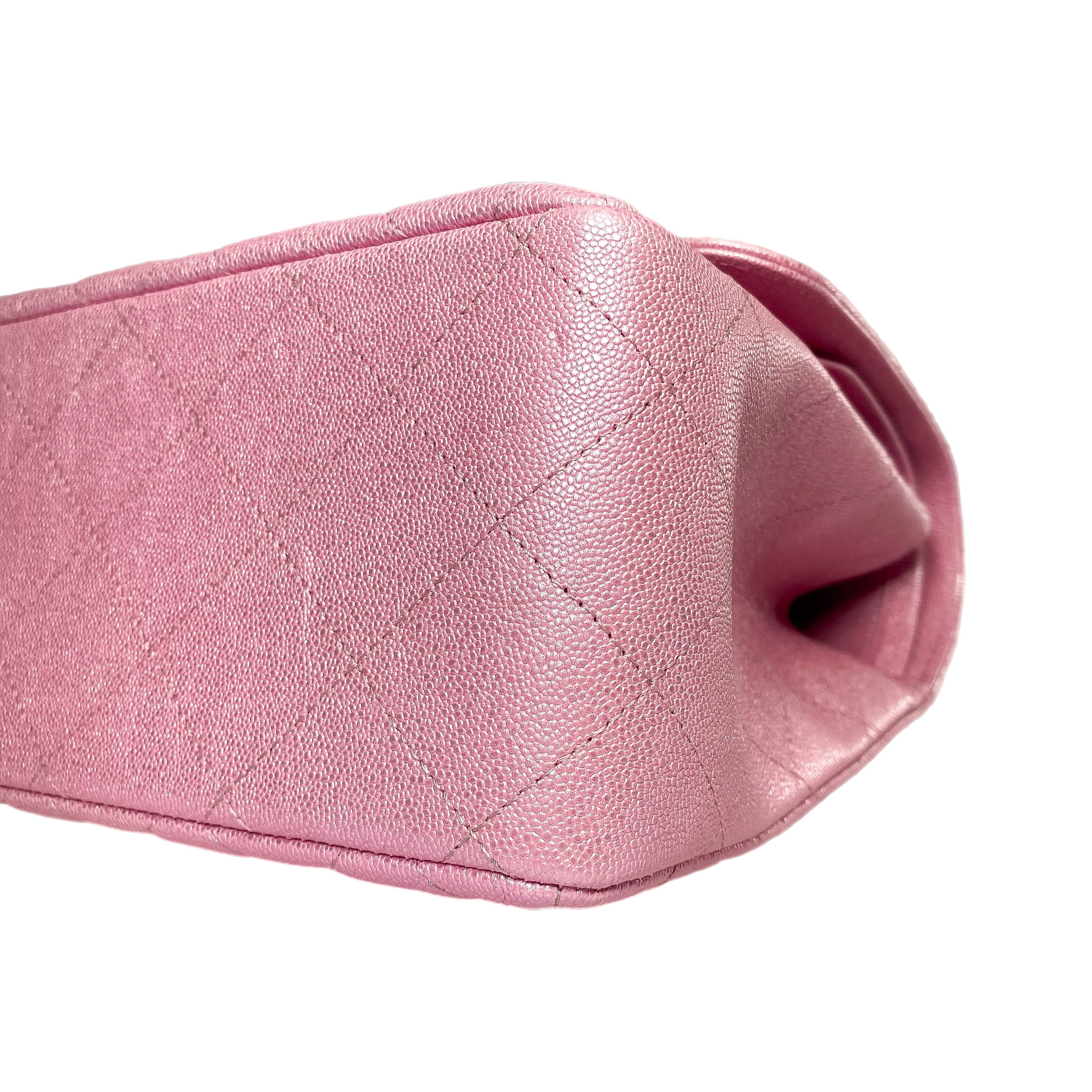 Chanel Iridescent Rose Pink Jumbo Double Flap Bag