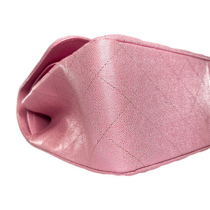 Chanel Iridescent Rose Pink Jumbo Double Flap Bag