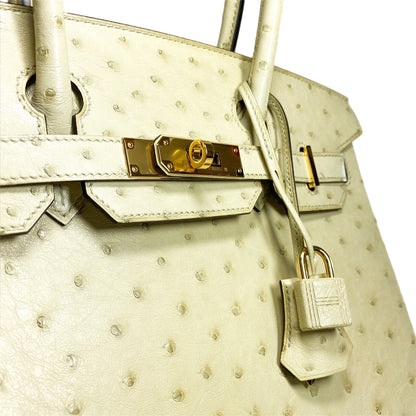 Hermes Birkin 30 Parchemin Ostrich Gold Hardware