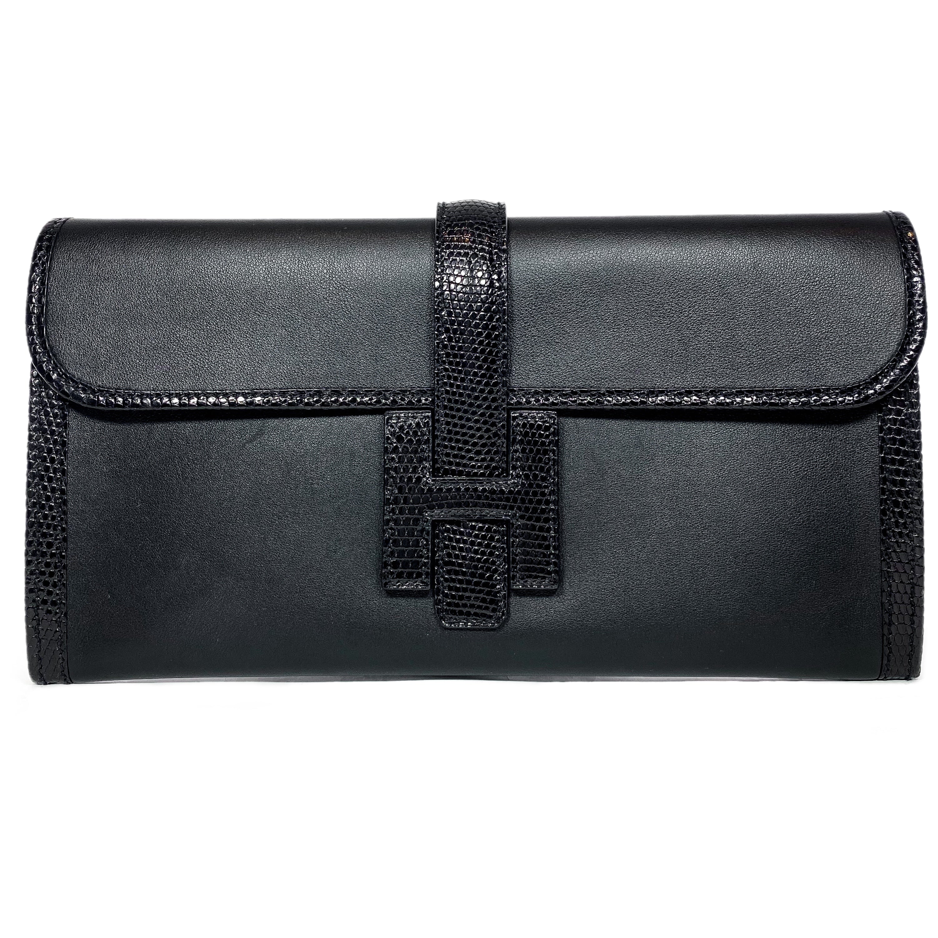 Hermes Jige Elan 29 Black Swift Lizard – Consign of the Times ™