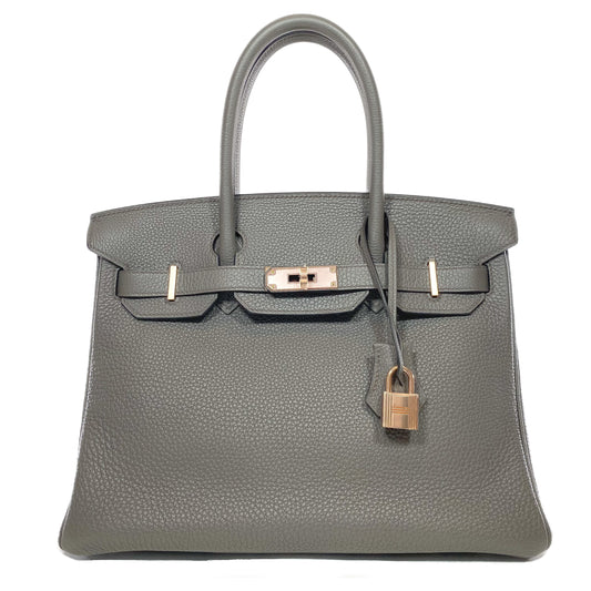 Hermes Birkin 30 Etain Togo Rose Gold Hardware