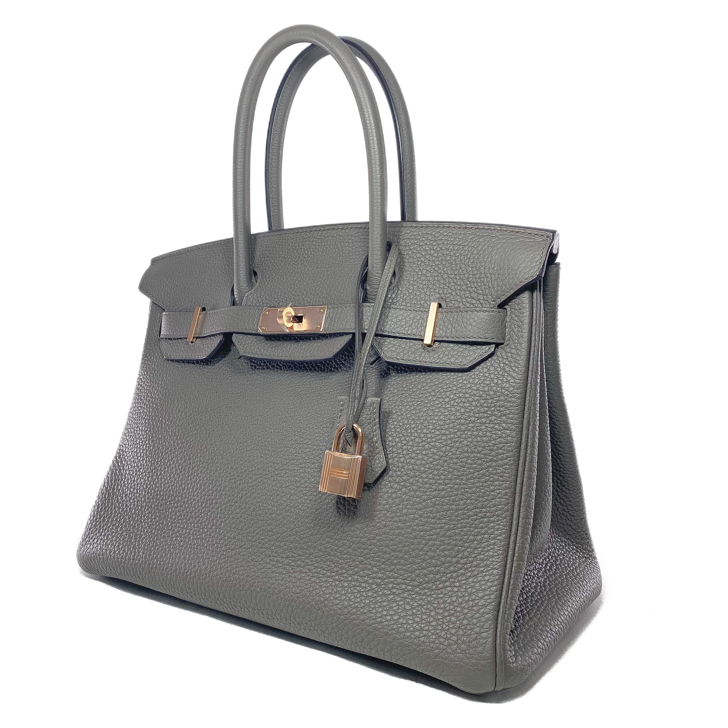 Hermes Birkin 30 Etain Togo Rose Gold Hardware