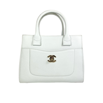 Chanel Mini Calfskin White Neo Executive Shopper Tote