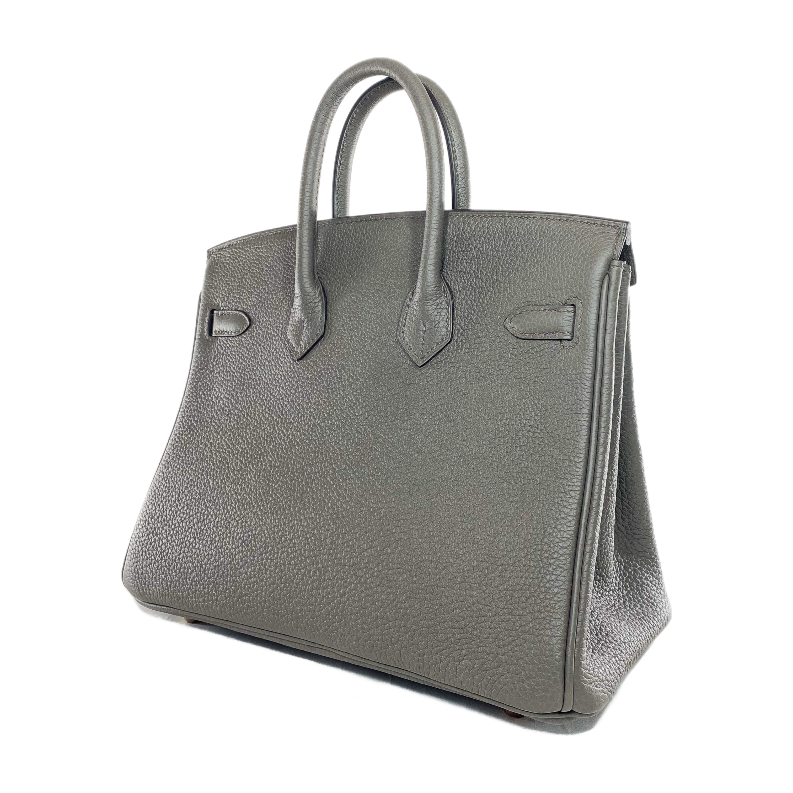 HERMES◆BEARN Gris Etain X Rose Gold◆ Hermes Card Holder Bearn Etain in Leather with Rose Gold