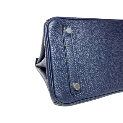 Hermes Birkin 25 Blue Nuit Togo Palladium Hardware