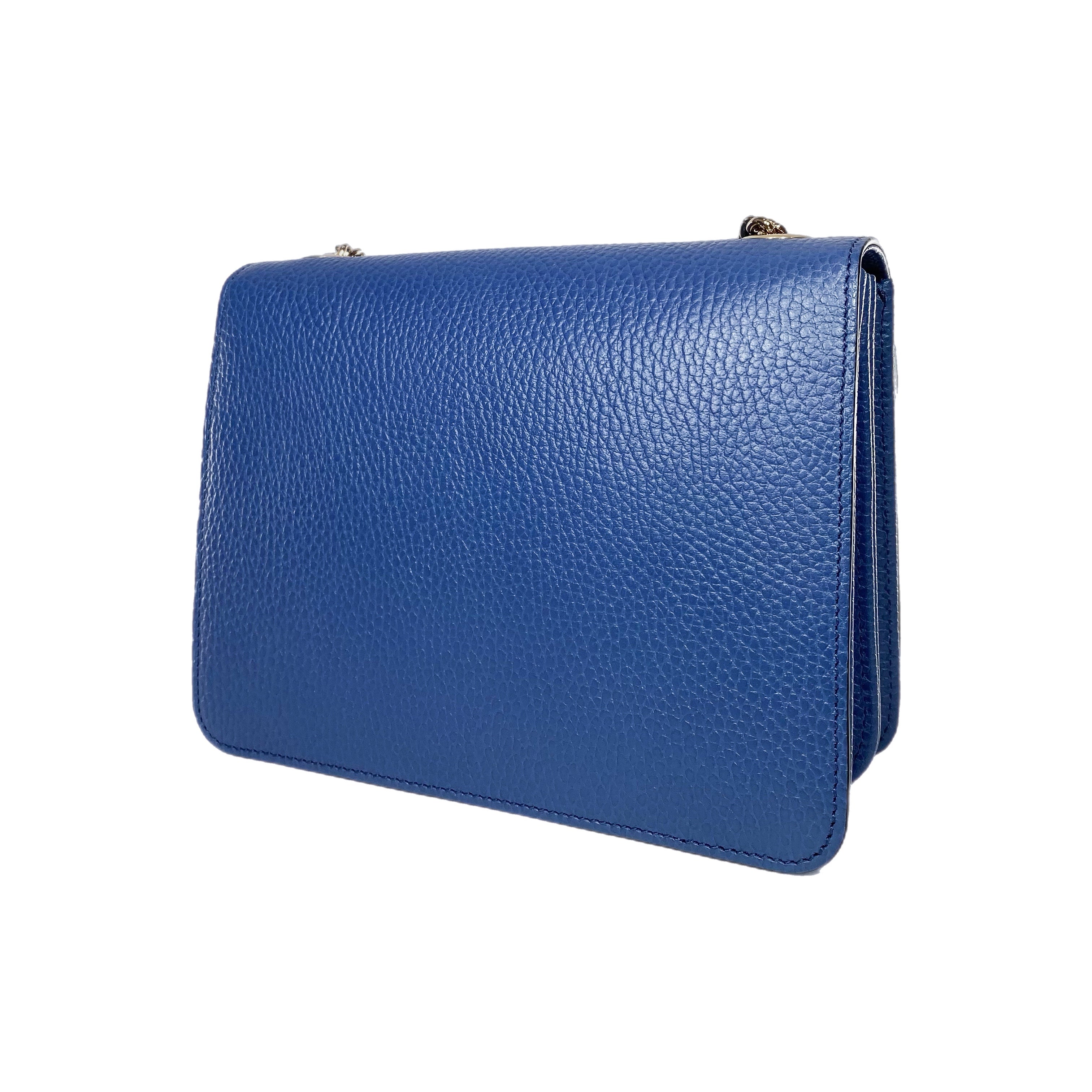 bLue Gucci ビジネスバッグ GUCCI（グッチ） ビジネスバッグ レザー ネイビー シルバー金具 387074