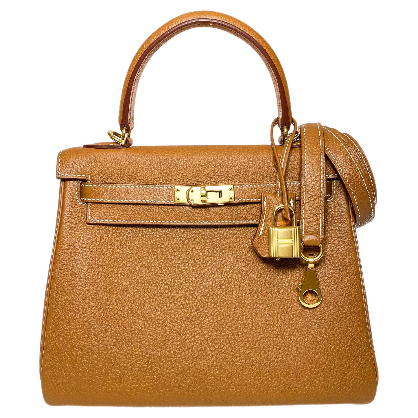 Hermes Kelly 25 Gold Togo Gold Hardware