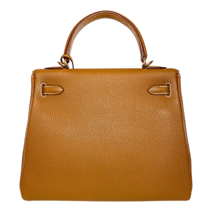 Hermes Kelly 25 Gold Togo Gold Hardware