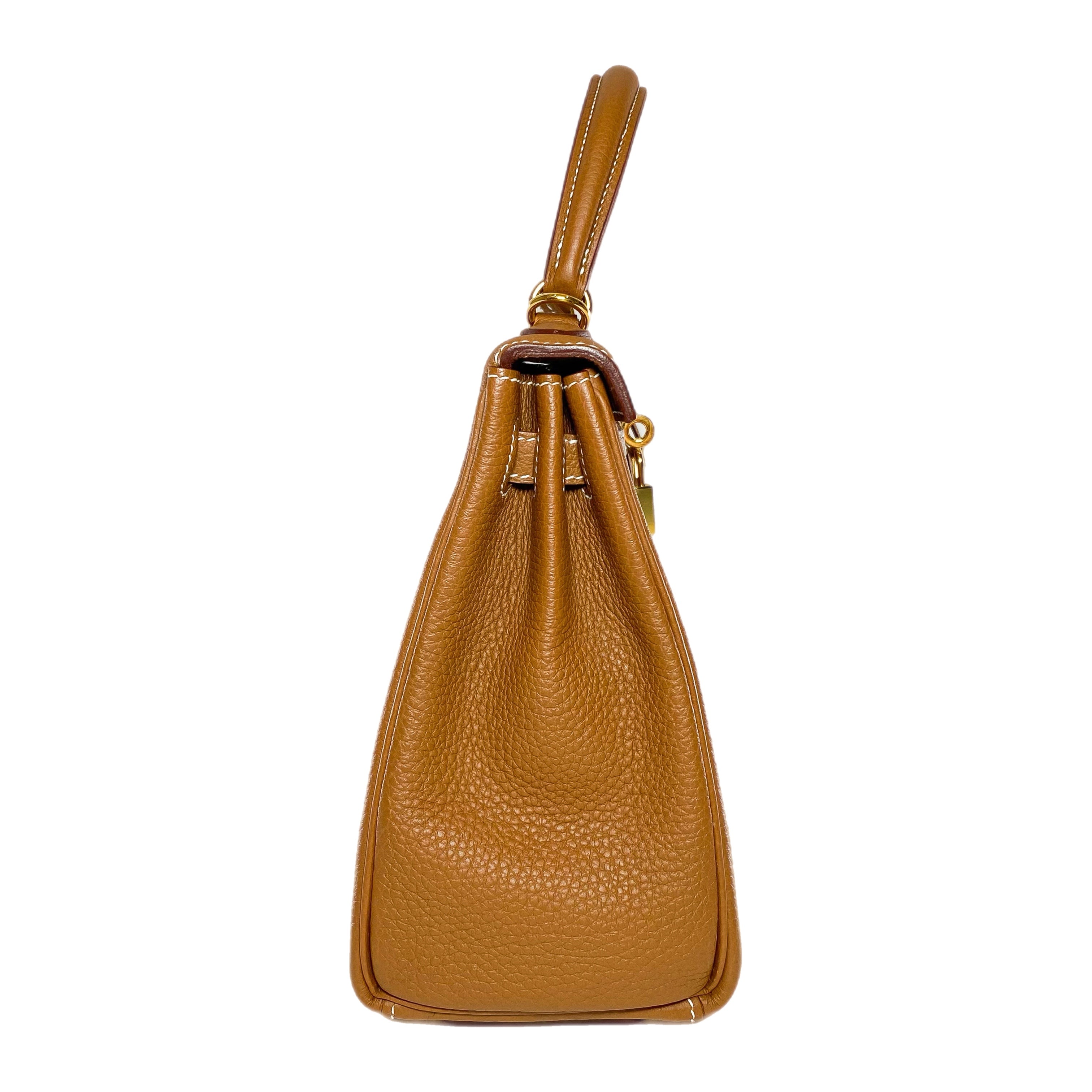 Hermes Kelly 25 Gold Togo Gold Hardware