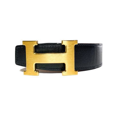 Hermes Noir Orange Constance H Belt
