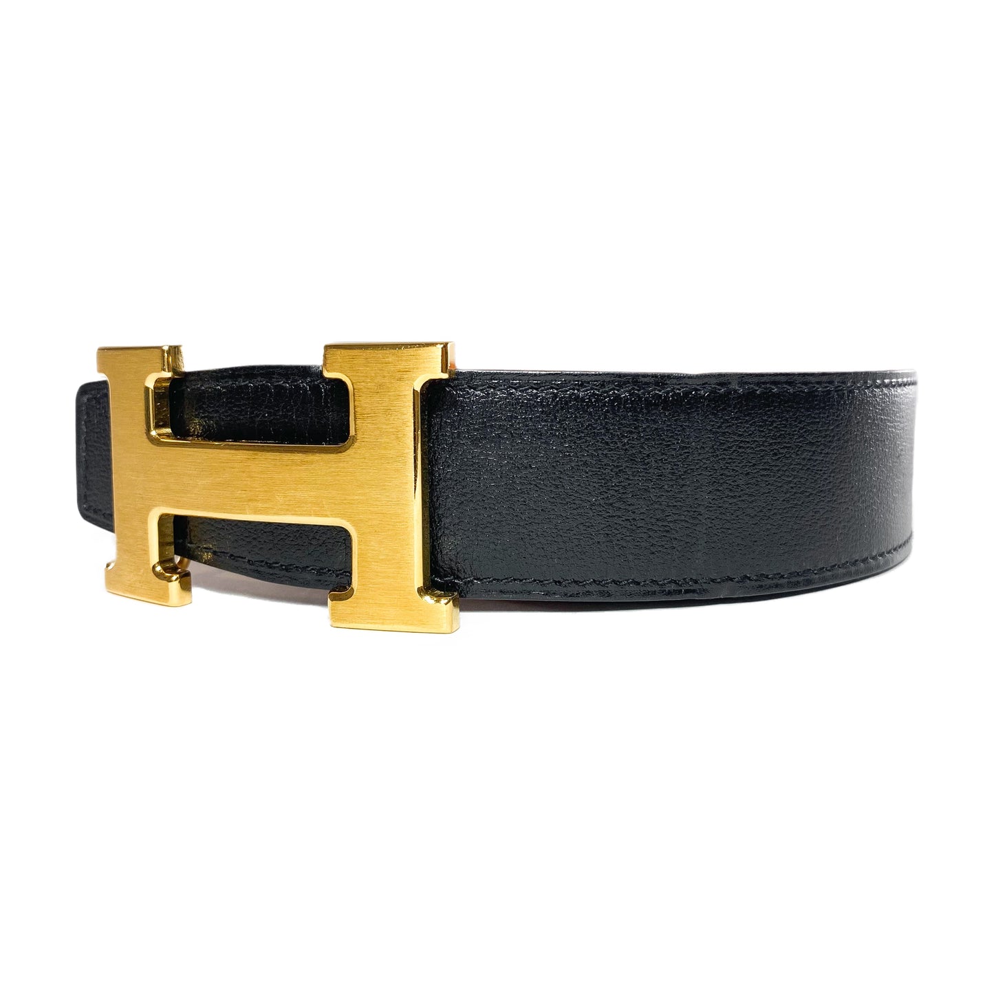 Hermes Noir Orange Constance H Belt