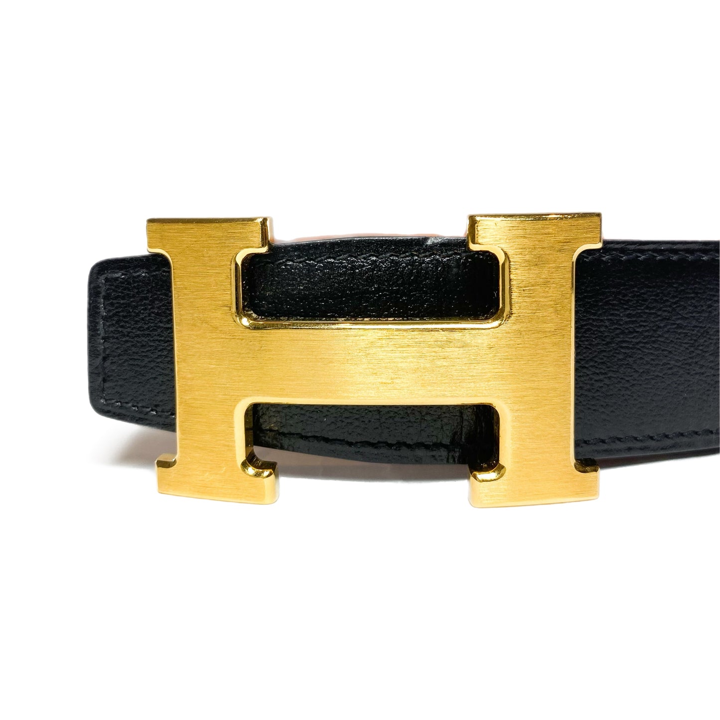 Hermes Noir Orange Constance H Belt