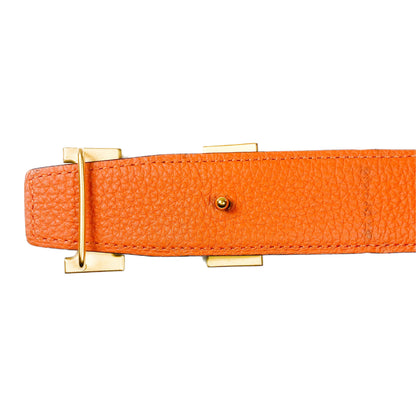 Hermes Noir Orange Constance H Belt