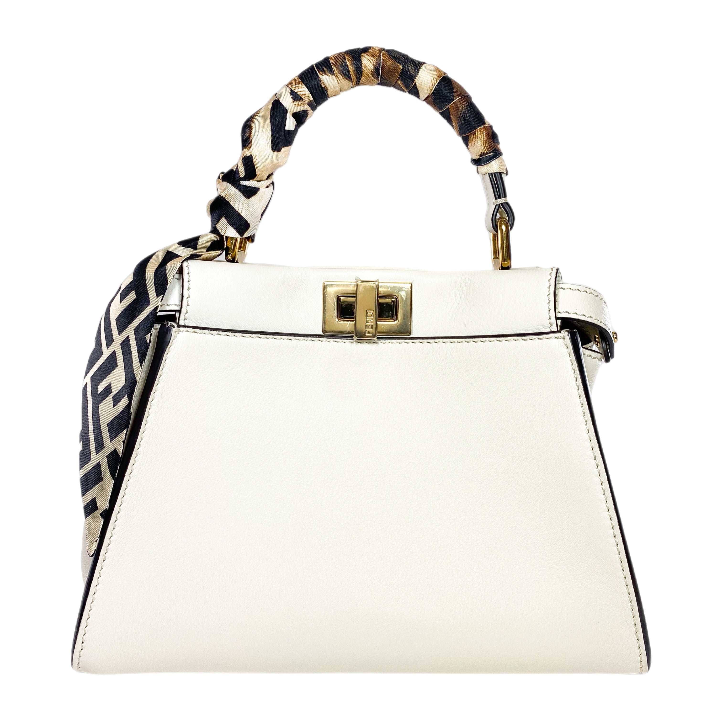 ★送料込★FENDI PEEKABOO ISEEU 星占術柄 ミディアム バッグ Fendi Ivory ISeeU Peekaboo with Twilly | Consign of the Times ™