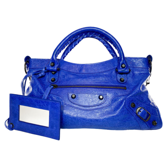 Balenciaga Blue Motorcycle First Bag