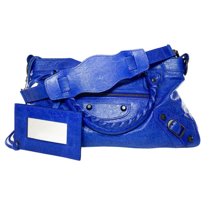 Balenciaga Blue Motorcycle First Bag