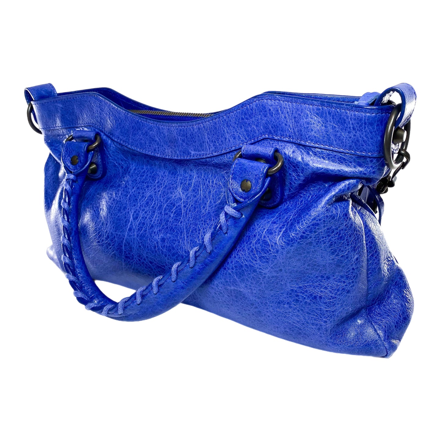 Balenciaga Blue Motorcycle First Bag