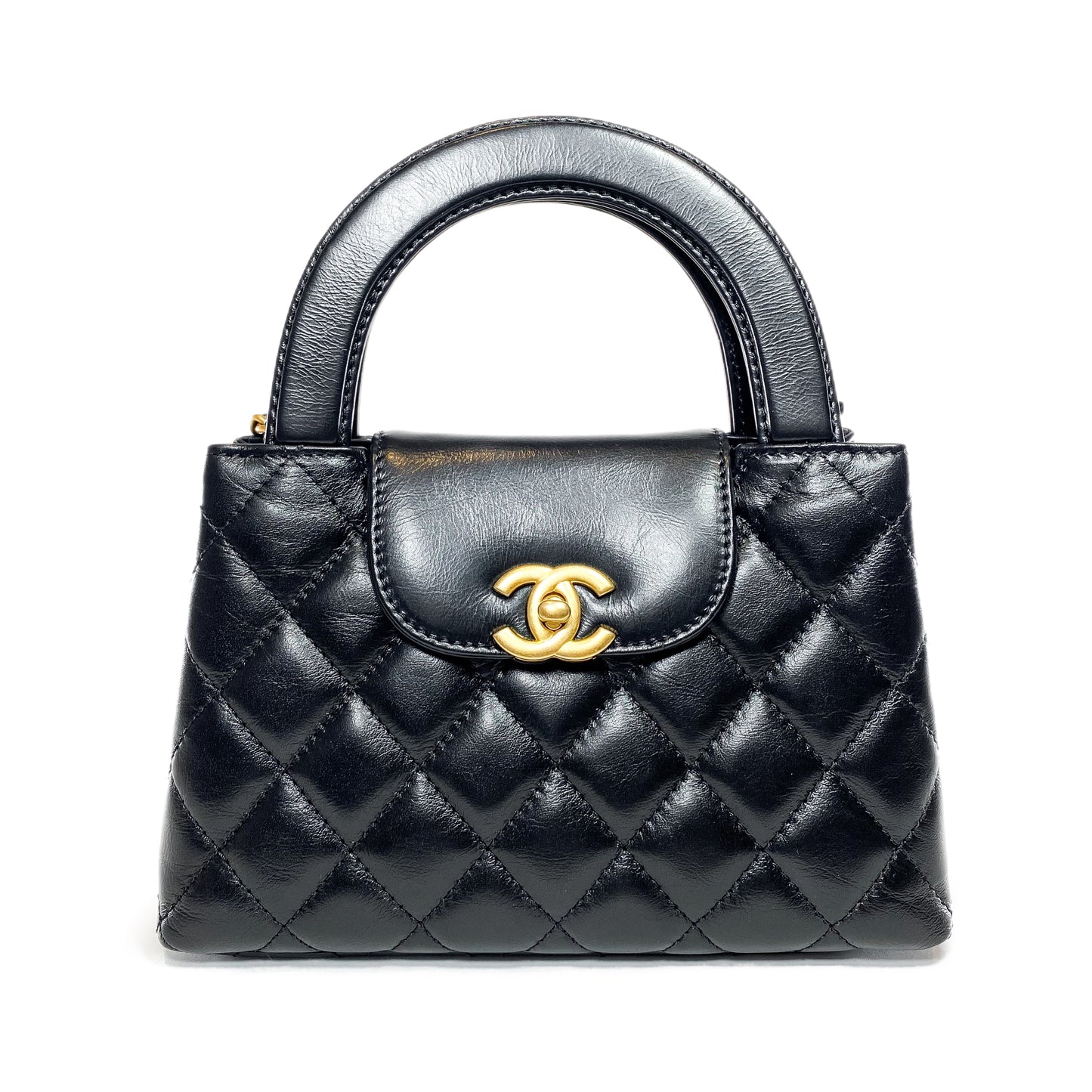 Chanel Black Nano Kelly Top Handle
