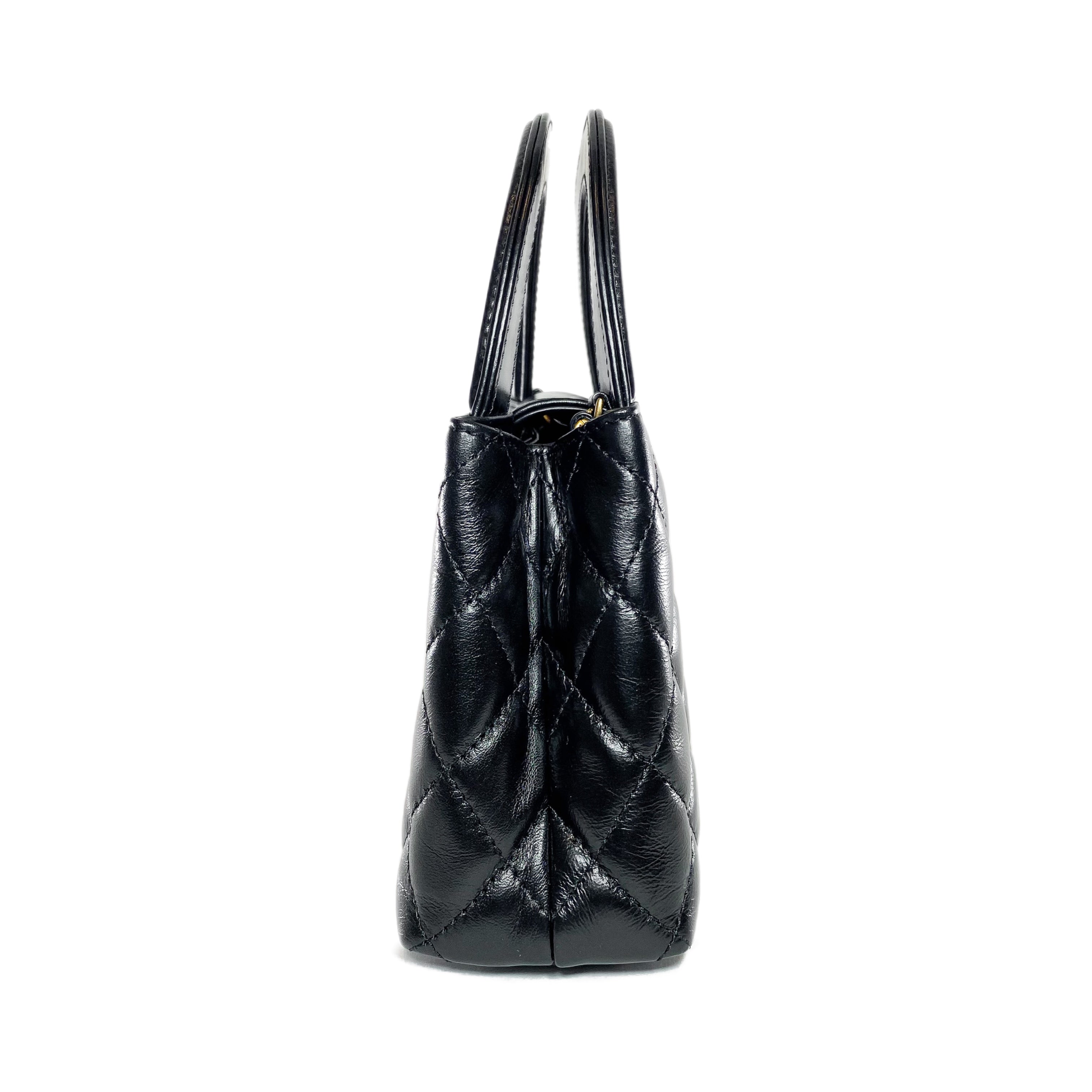 Chanel Black Nano Kelly Top Handle