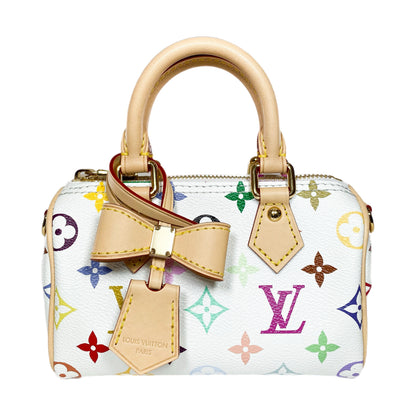 Louis Vuitton x Takashi Murakami White Multicolor Nano Speedy