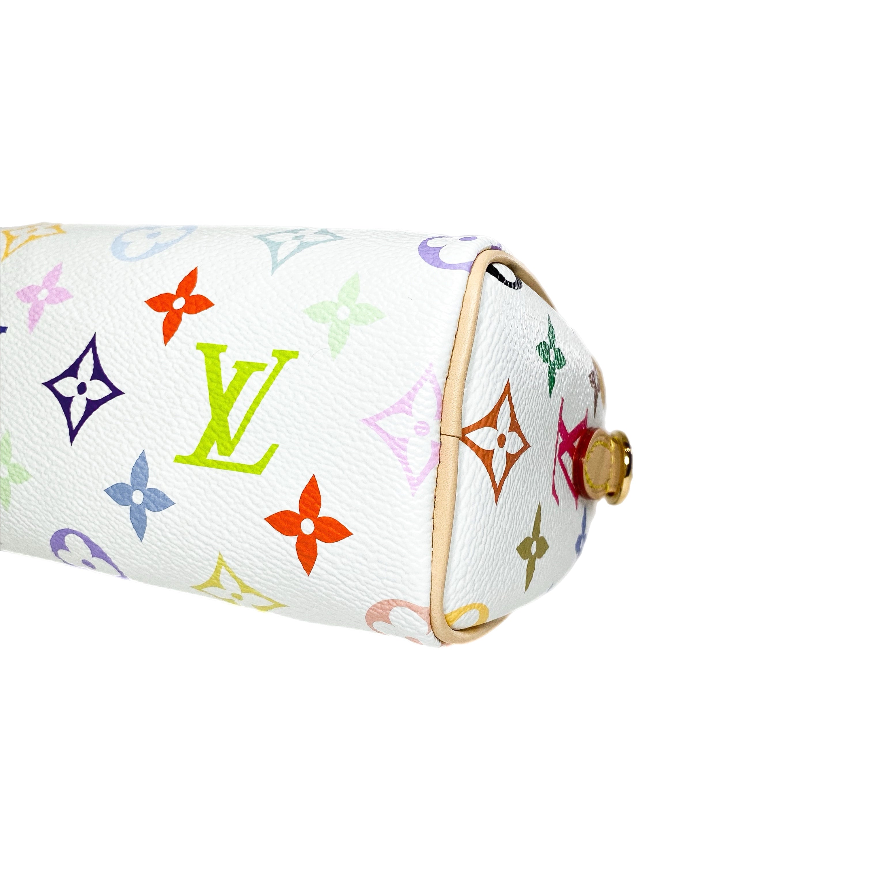 Louis Vuitton x Takashi Murakami White Multicolor Nano Speedy