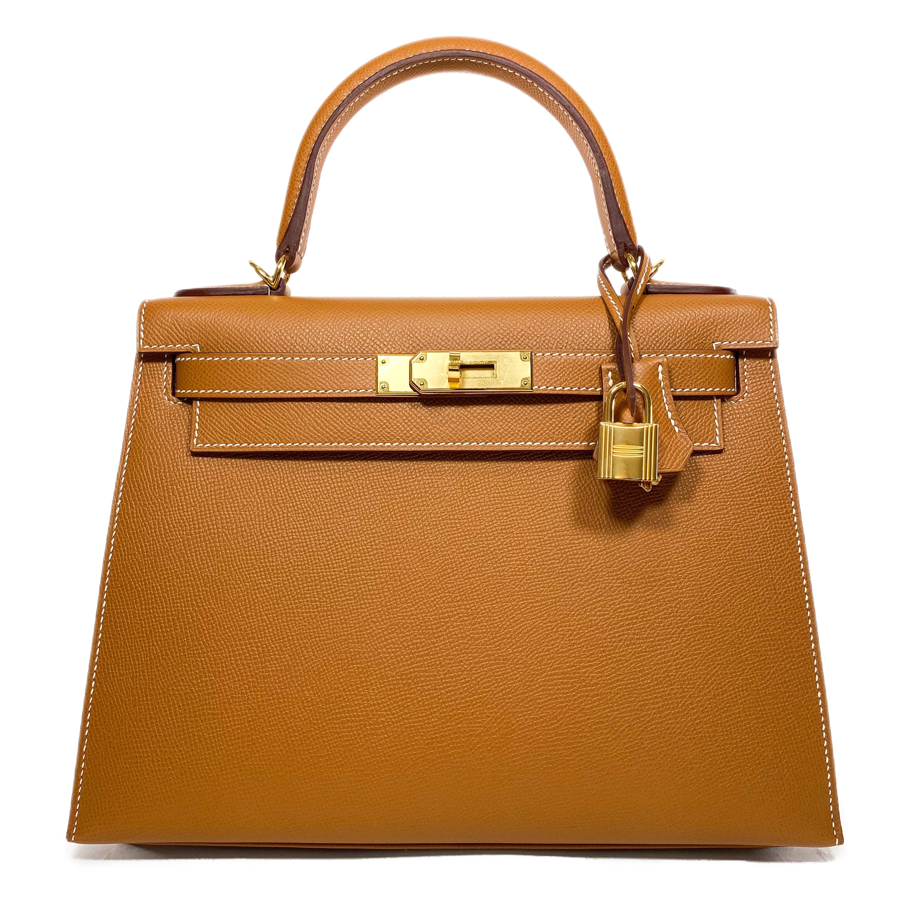 Hermes Kelly Sellier 28 Gold Epsom Gold Hardware