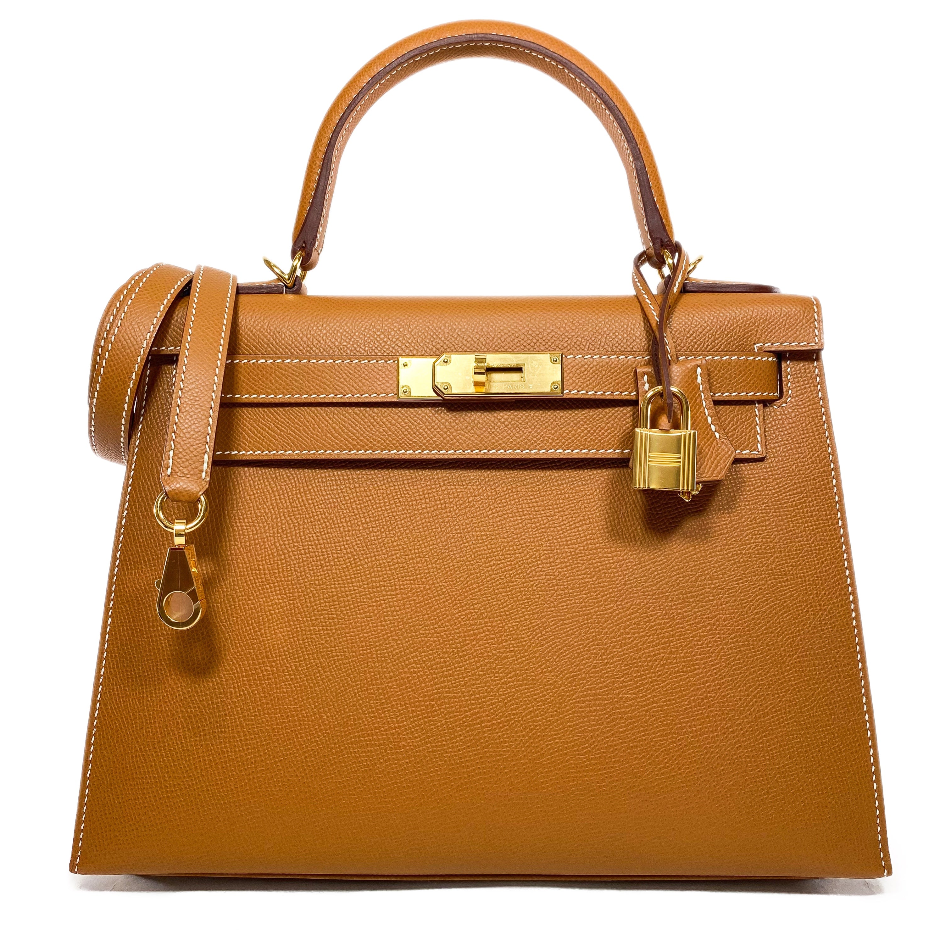 Hermes Kelly Sellier 28 Gold Epsom Gold Hardware