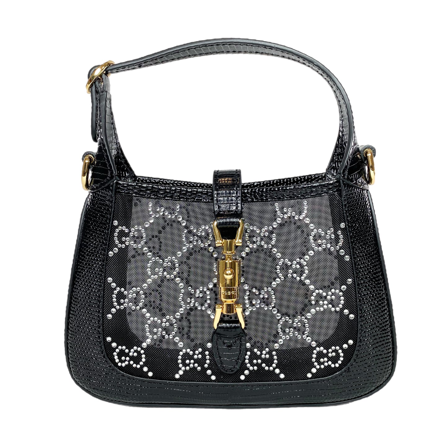 Gucci Limited Edition Mini Lizard Mesh GG Crystal Jackie 1961
