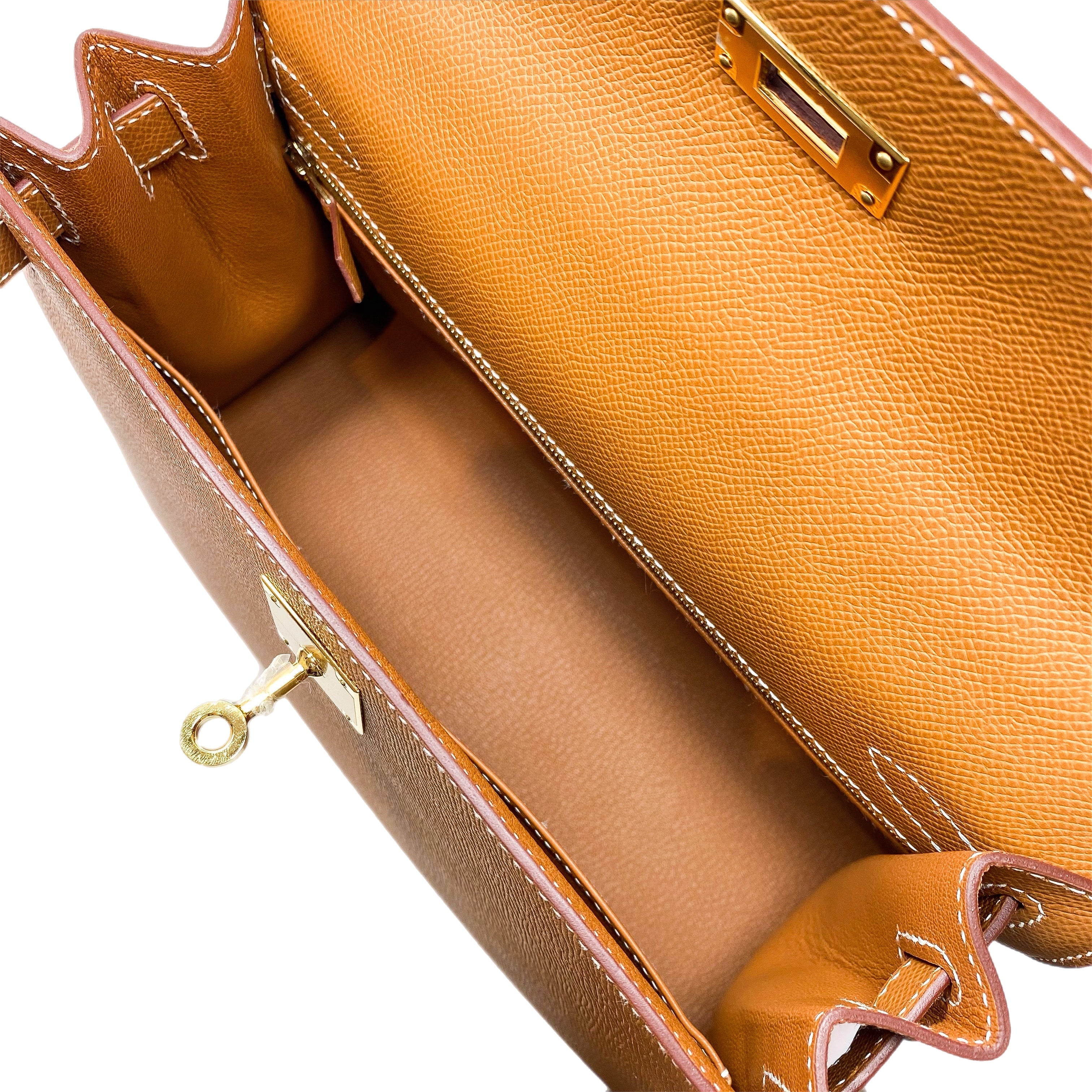 Hermes Kelly Sellier 28 Gold Epsom Gold Hardware