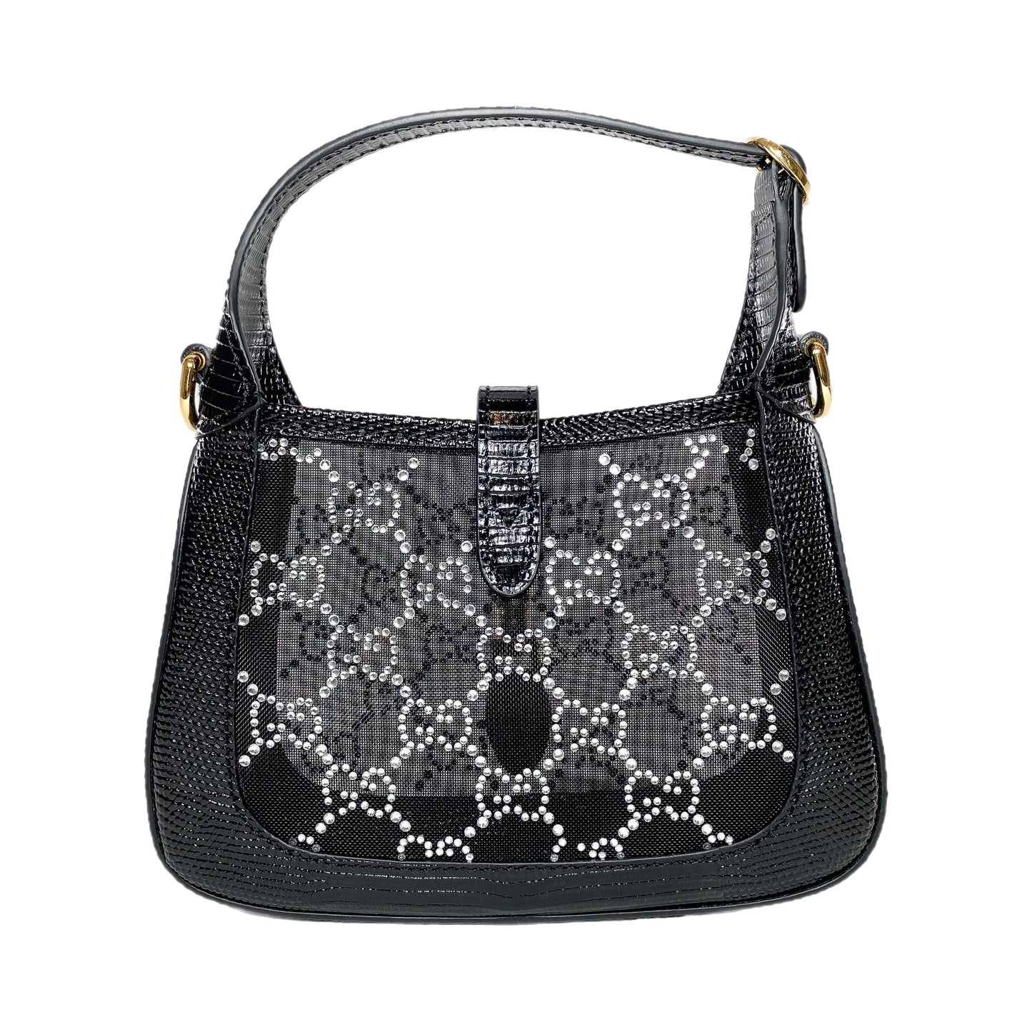 Gucci Limited Edition Mini Lizard Mesh GG Crystal Jackie 1961
