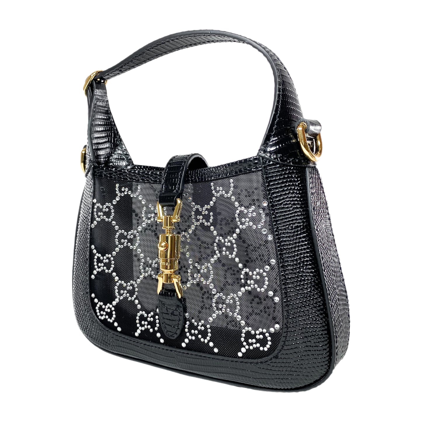 Gucci Limited Edition Mini Lizard Mesh GG Crystal Jackie 1961