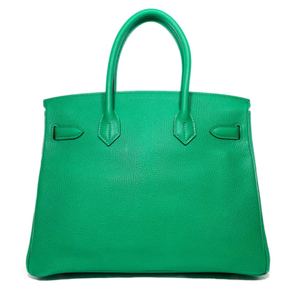 Hermes Birkin 30 Menthe Blue Jean Verso Chevre Palladium Hardware