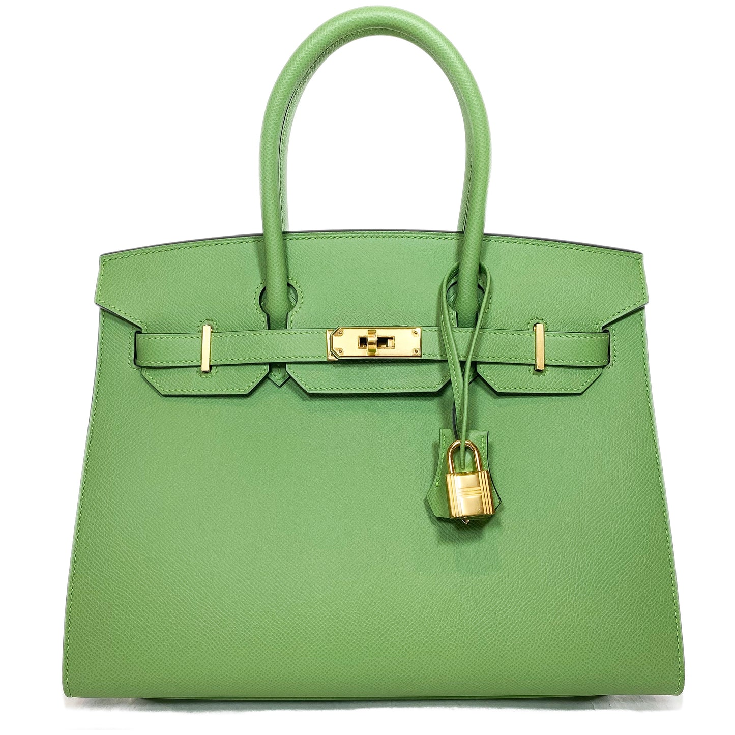 Hermes Birkin 30 Vert Criquet Sellier Epsom Gold Hardware